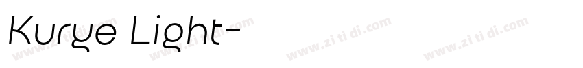 Kurye Light字体转换